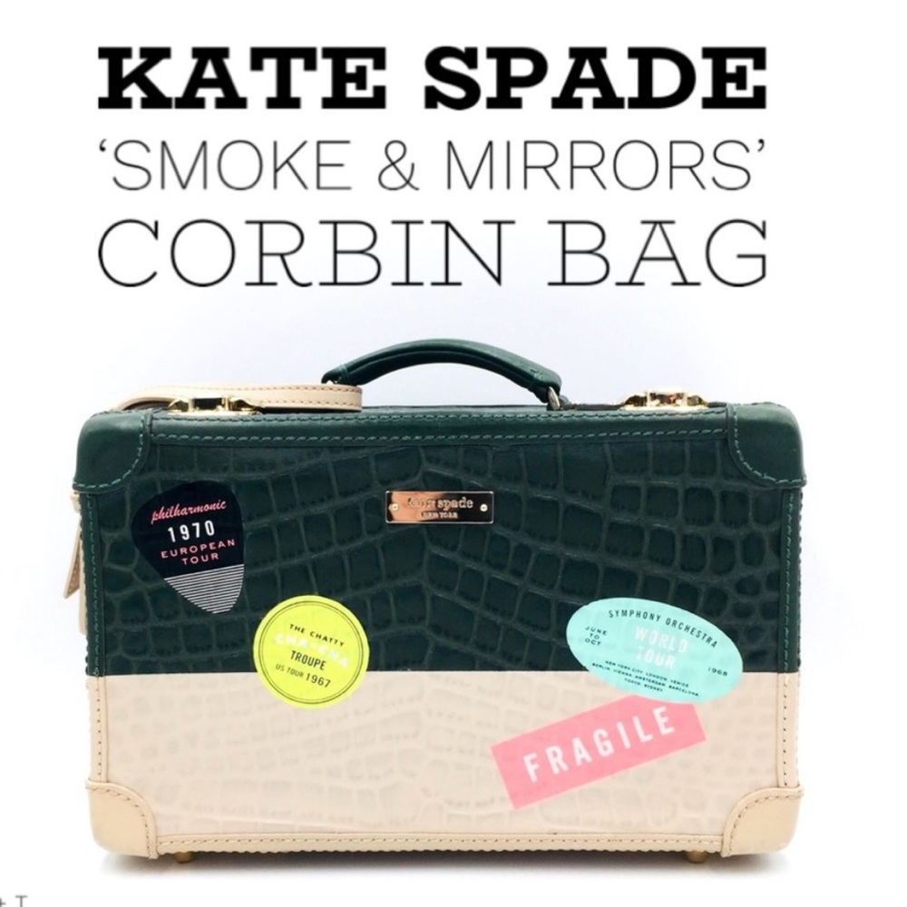 Rare!! Kate Spade Embossed Leather Corbin “Smoke & Mirrors” Crossbody Bag.